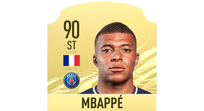 Spillerkort af Mbappe